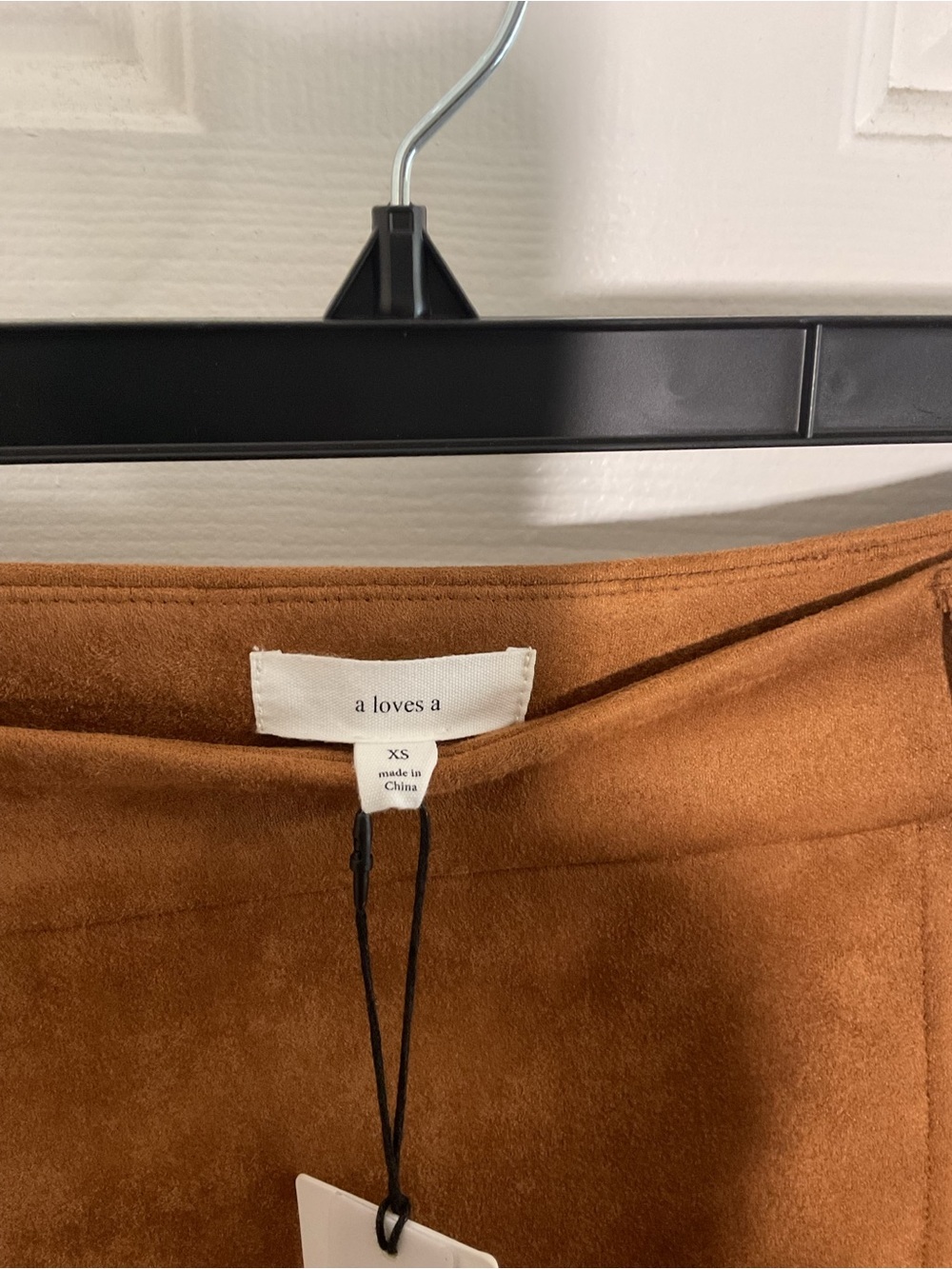 A Loves A XS Faux Suede Wrap Mini Skirt Camel Western Chic - Picture 7 of 8